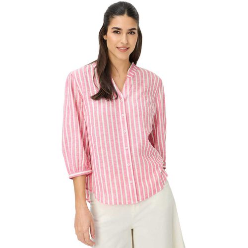 Brax Violet Striped Linen Top